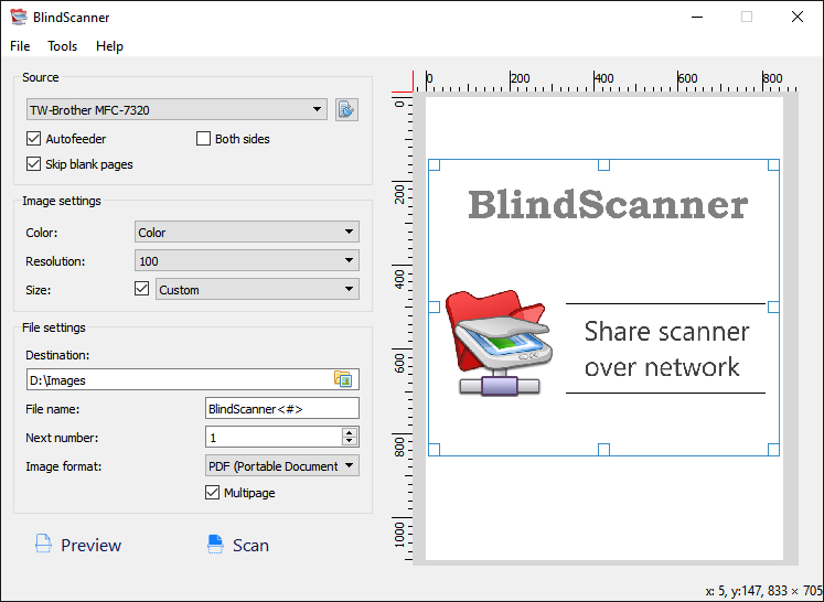 Share your scanner with BlindScanner